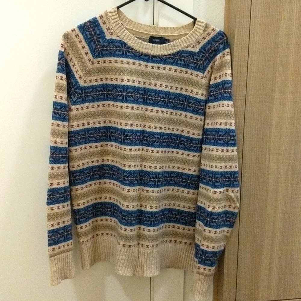J Crew Men's Medium Patterned Sweater